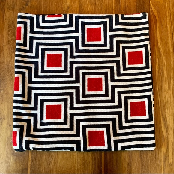 Other - Set of 2 Black & Red geometric cushion covers.